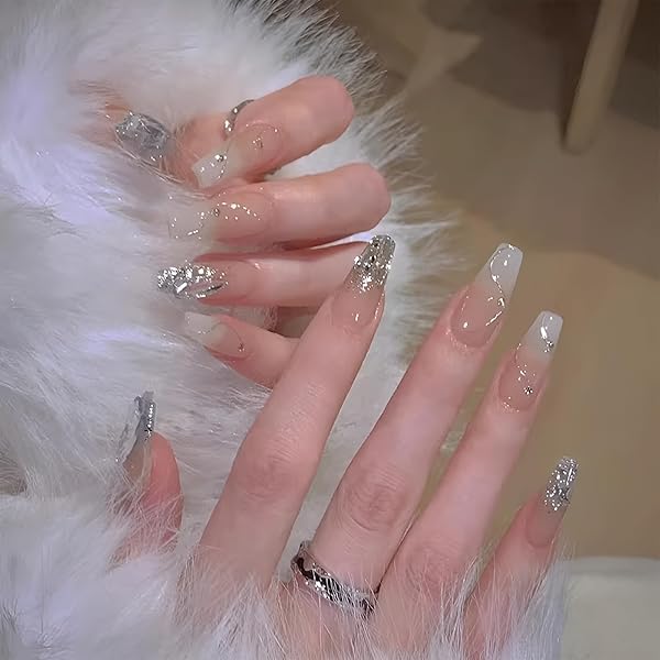 Amazon | Liberte555 ネイルチップ バレリーナ 3d 韓国 可愛い